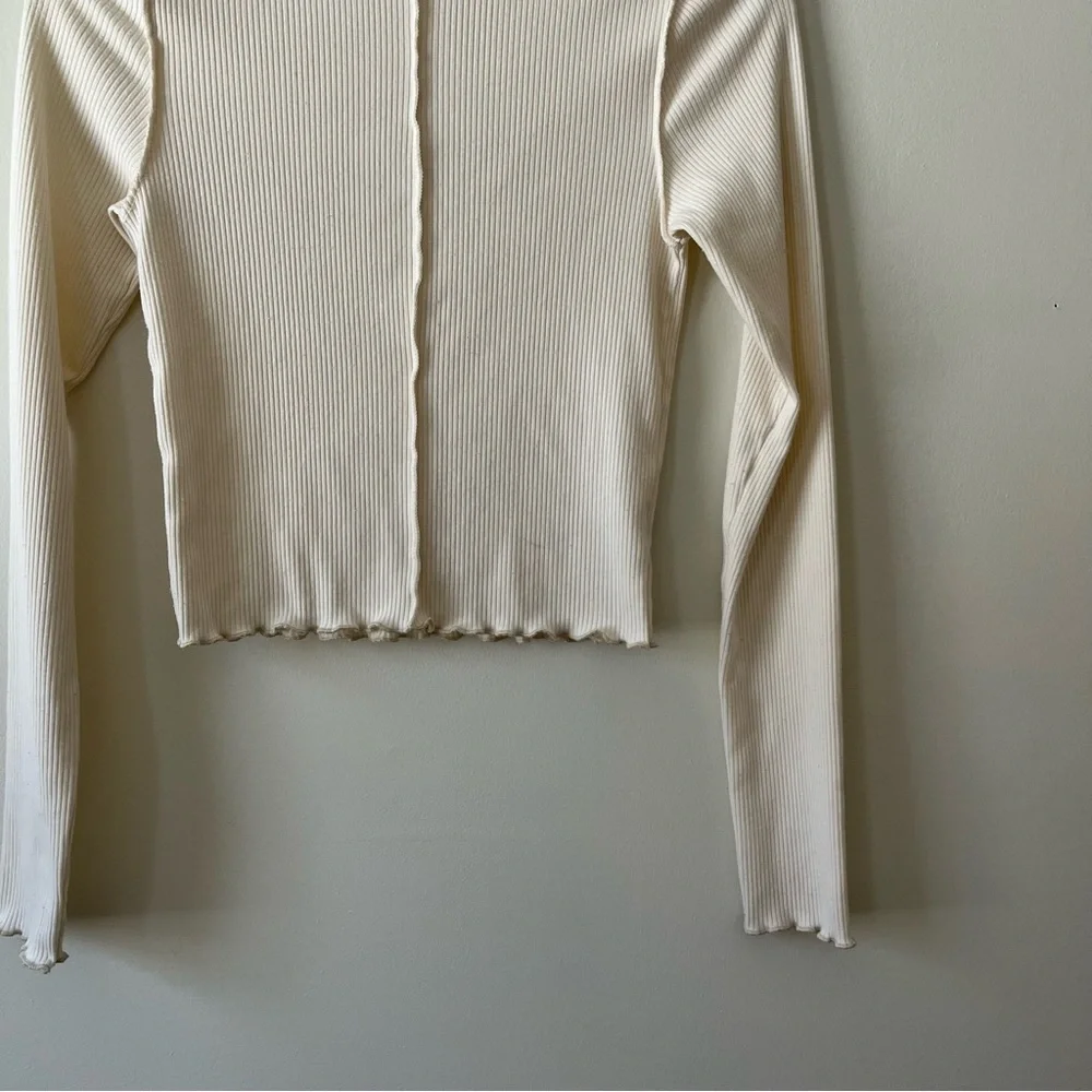 Aerie Ribbed Stretch Long Sleeve Shirt XS
